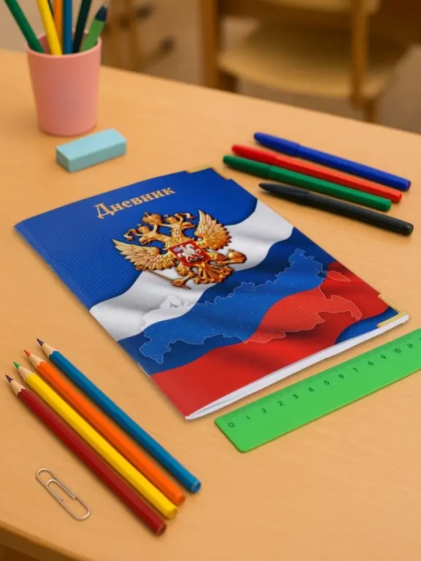 Дневник школьный для 1-11 классов, &laquo;Госсимволика России&raquo;, мягкая обложка, 40 листов