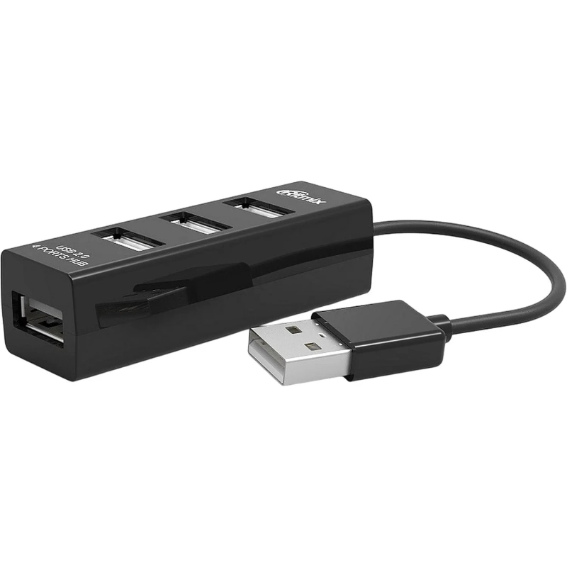 Разветвитель USB Ritmix CR-2402 black (USB хаб) 4 порта USB (15119265)
