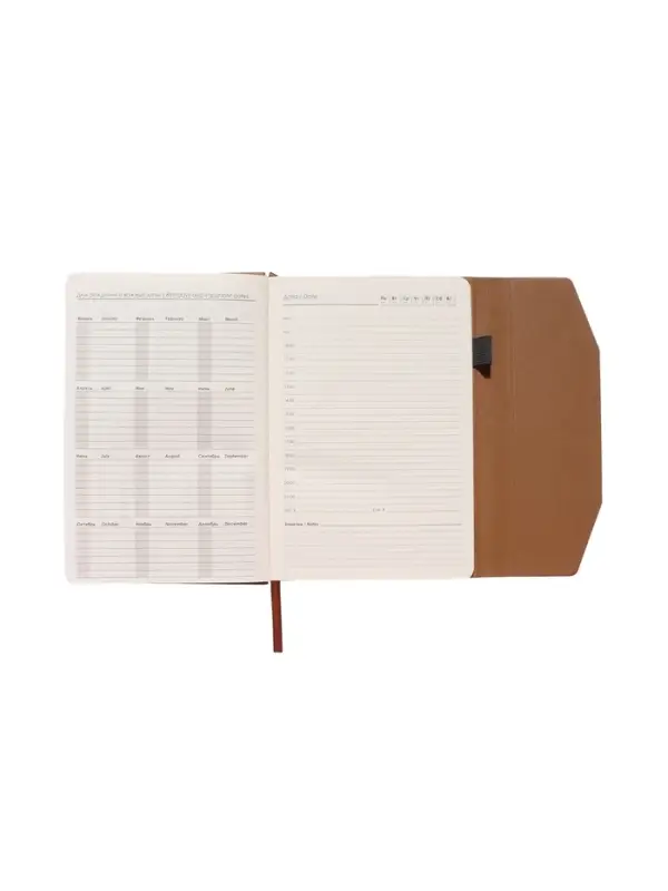 Ежедневник недатированный формат А5, с клапаном, 112л, линия, пвх, Коричневый Ежедневник недатированный формат А5, с клапаном, 112л, линия, пвх, Коричневый