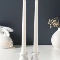 Набор свечей античных 25 см, 2 шт., 58 г, 7 ч, белый