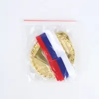 Медаль под нанесение золото 050, d=7 см, с лентой