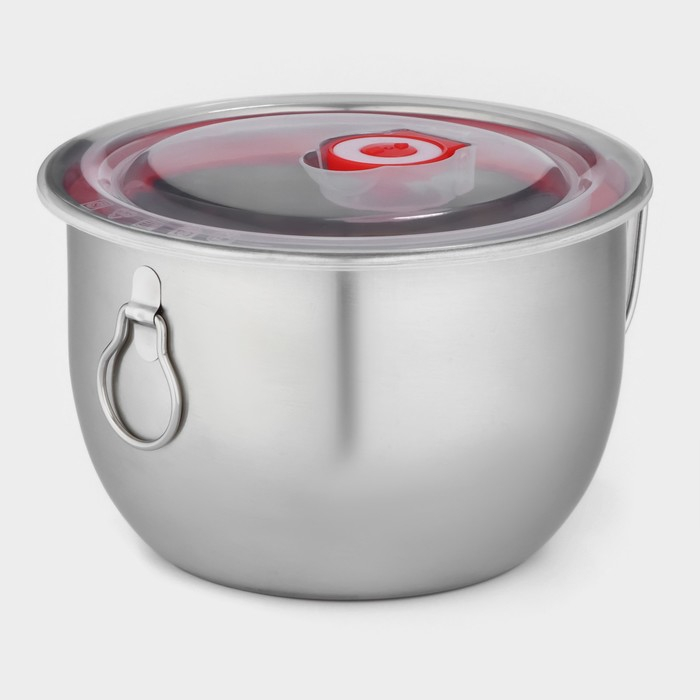 Кружка из нержавеющей стали с вакуумной крышкой, 1,3 л, d=15 см Кружка из нержавеющей стали с вакуумной крышкой, 1,3 л, d=15 см