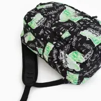 Рюкзак школьный, 1 отделение, 3 кармана, 30&times;13&times;42 см, зелёный