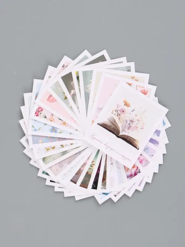 Набор мини-открыток «Красота», 35 штук, 8 x 9,5 см Набор мини-открыток «Красота», 35 штук, 8 x 9,5 см