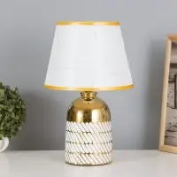 Лампа настольная &laquo;Лаура&raquo; 1&times;40 Вт Е14 белый/золото 22&times;22&times;36 см