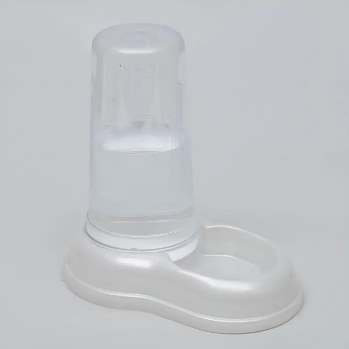 Автопоилка - автокормушка, 600 мл, белая перламутр