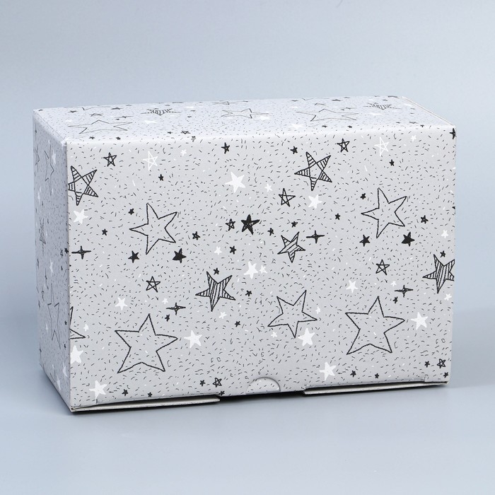 Коробка подарочная сборная, упаковка, «Звёзды», 22 х 15 х 10 см