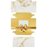 Кондитерская упаковка для макарун с окном, &laquo;Золотой бант&raquo;, 11&times;13.5&times;5.5 см