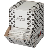 Сахар порционный в стиках Деловой стандарт 5г (200 шт/уп) шоу-бокс