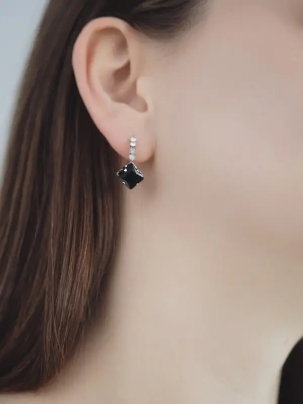 Серьги со стразами &laquo;Ромб&raquo;, вечеринка, цвет МИКС