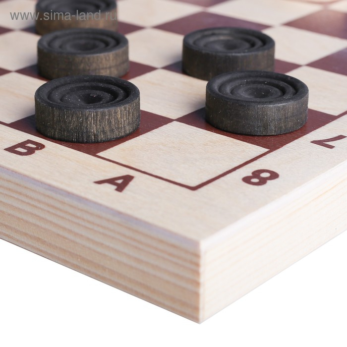 Шашки Шашки "Классика", 40 шт, d-2.7 см, поле 30 х 30 см