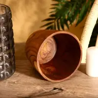 Стакан 15х15х12 см, тиковое дерево