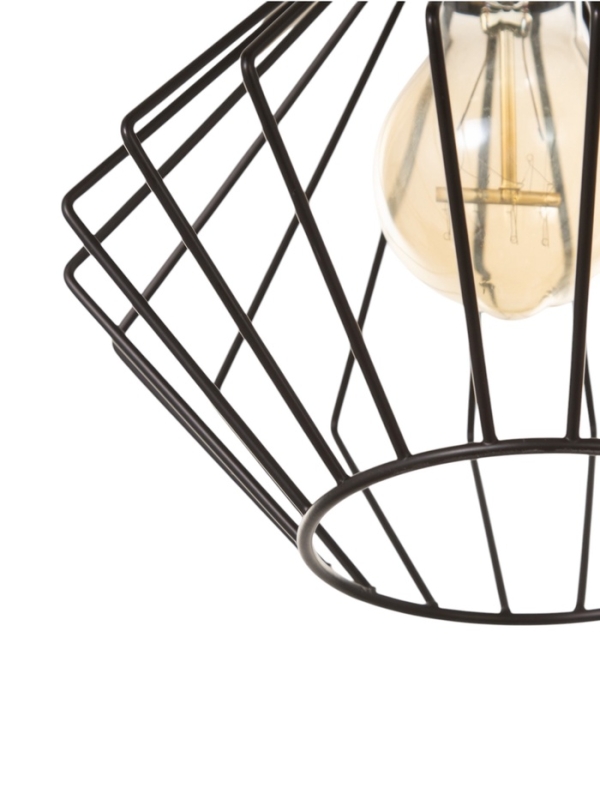 Светильник "Чертеж" 1х40Вт Е27 черный 20х20х20см