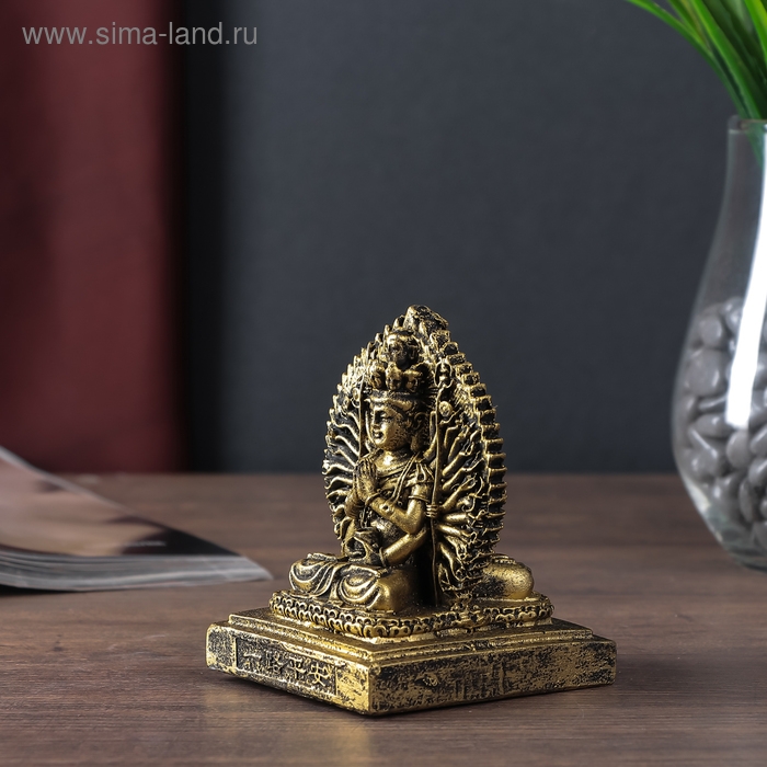 Нэцке полистоун бронза Нэцке полистоун бронза "Шива" 10х7,5х8,2 см