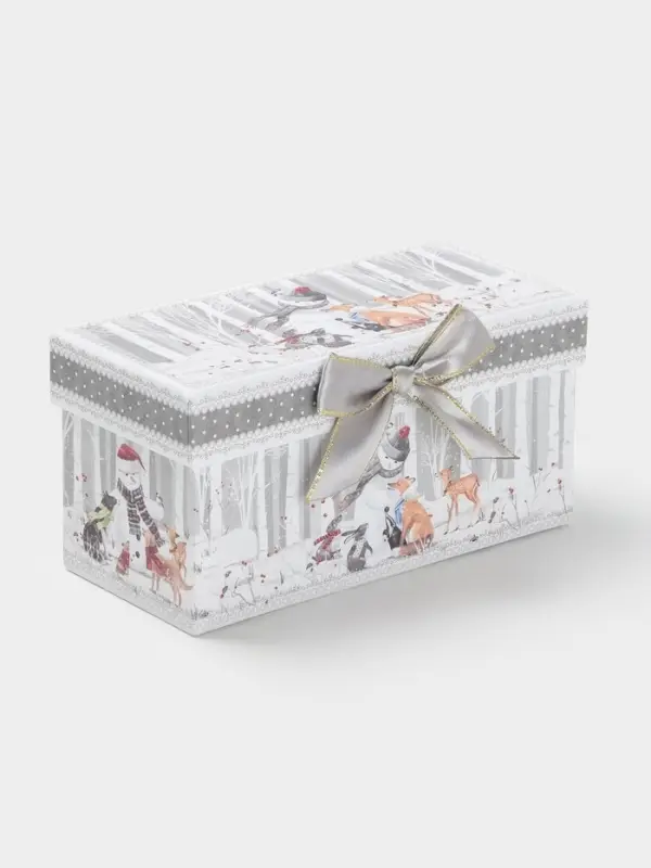 Набор кружек новогодних «Снежные забавы», 2 шт., 220 мл, керамика, подарочная упаковка, белый