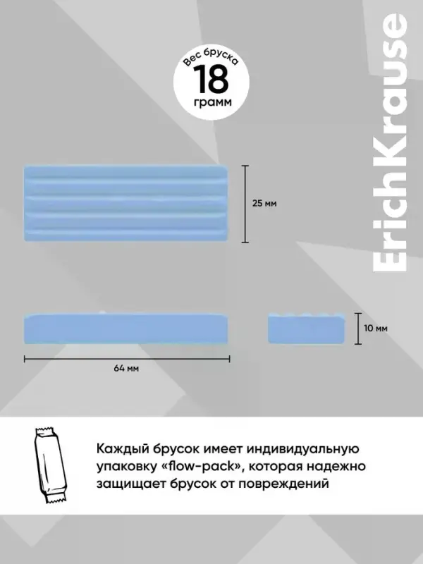 Пластилин 12 цветов, 216 г, ErichKrause Jolly Friends Pastel, со стеком, в картонной упаковке, 12 штук