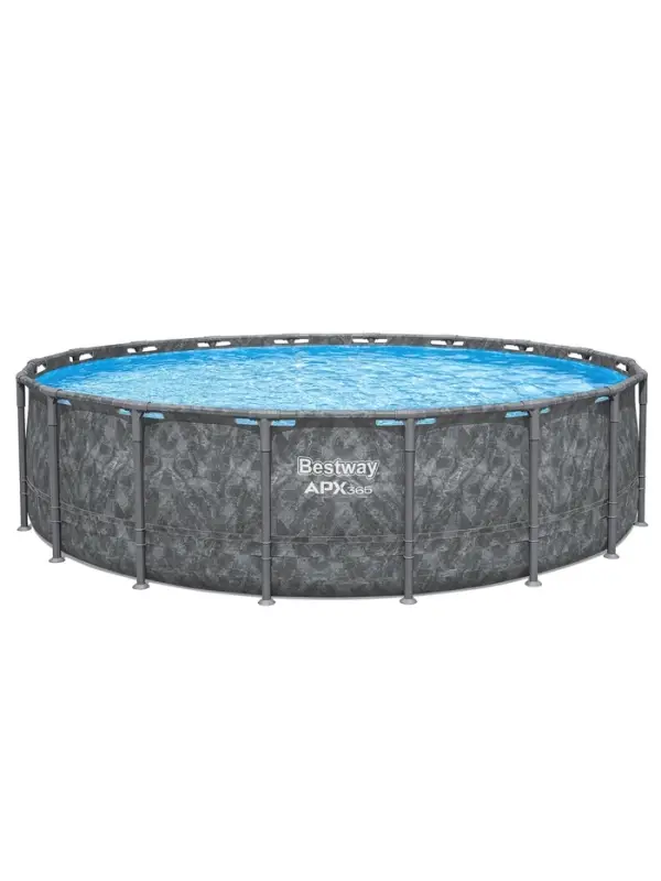 Бассейн каркасный Steel Pro Max, 549&times;132 см, фильтр-насос, лестница, тент, круглый, 561KC Bestway