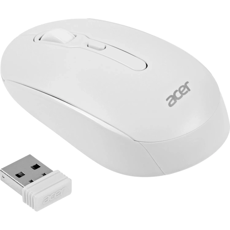 Мышь компьютерная Acer OMR308 белый оптичес. 1600dpi/4but беспроводная USB