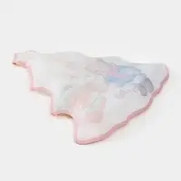 Блюдо сервировочное новогоднее Доляна &laquo;Московкий мишка&raquo;, 24.5&times;24.7&times;2 см, стекло, белое, красное