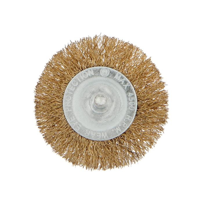 Щетка металлическая для дрели ТУНДРА, со шпилькой, плоская, 65 мм Щетка металлическая для дрели ТУНДРА, со шпилькой, плоская, 65 мм
