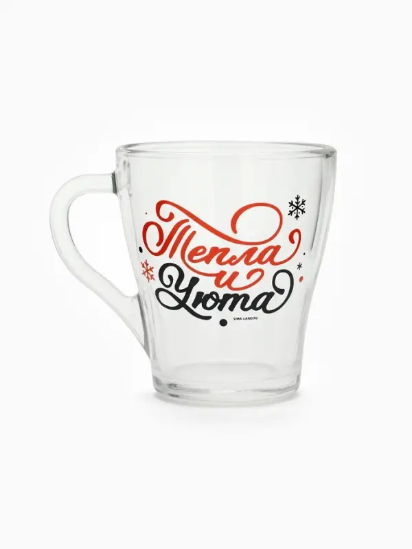 Кружки стеклянные новогодние &laquo;Персонажи&raquo;, набор 2 шт. по 300 мл