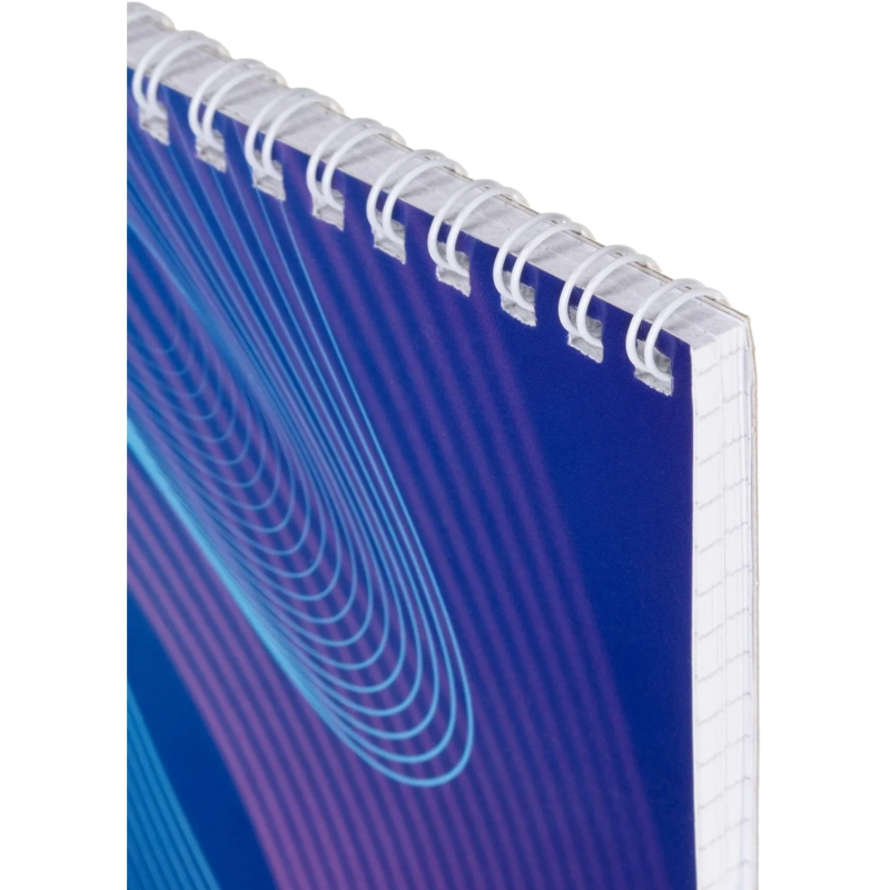 Блокнот А5,60л,клетка,метал.гребень,цв.обложка,Forma,в ассорт