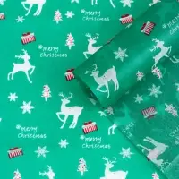Бумага упаковочная тишью "Рождество", зелёная, 50 х 66 см Бумага упаковочная тишью "Рождество", зелёная, 50 х 66 см