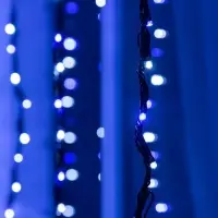 Гирлянда &laquo;Водопад&raquo; 2&times;1.5 м, IP44, тёмная нить, 400 LED, свечение бело-синее, 8 режимов, 220 В
