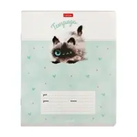 Тетрадь 12л кл "Кошарики", на скобе, обл мел карт, скругл углы Тетрадь 12л кл "Кошарики", на скобе, обл мел карт, скругл углы