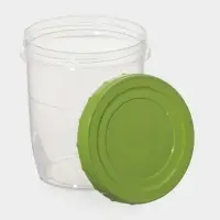Банка для хранения продуктов, 1.3 л, пластик, прозрачная, крышка МИКС
