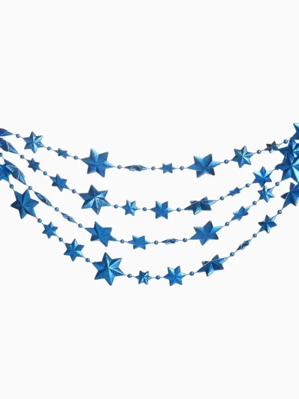 Бусы на ёлку &laquo;Рельефные звёзды&raquo;, длина 2.7 м, МИКС