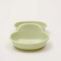 Миска пластиковая двойная 24 см х 11,5 см х 3 см зелёная Миска пластиковая двойная 24 см х 11,5 см х 3 см зелёная