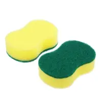 Губки для уборки с чистящим слоем тм VETTA, 3 шт, 7х10,5х2,5см, поролон, абразив