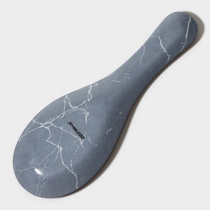 Подставка стеклянная под ложку Доляна «Марбл чёрный», 23,5×8,3×1,5 см Подставка стеклянная под ложку Доляна «Марбл чёрный», 23,5×8,3×1,5 см