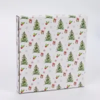 Блюдо сервировочное новогоднее Доляна &laquo;Зимний друг&raquo;, 24.5&times;23.5&times;3.5 см, доломит, белая, красная