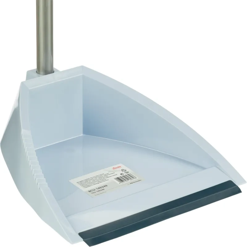 Совок с ручкой Vileda серо-голубой 146349