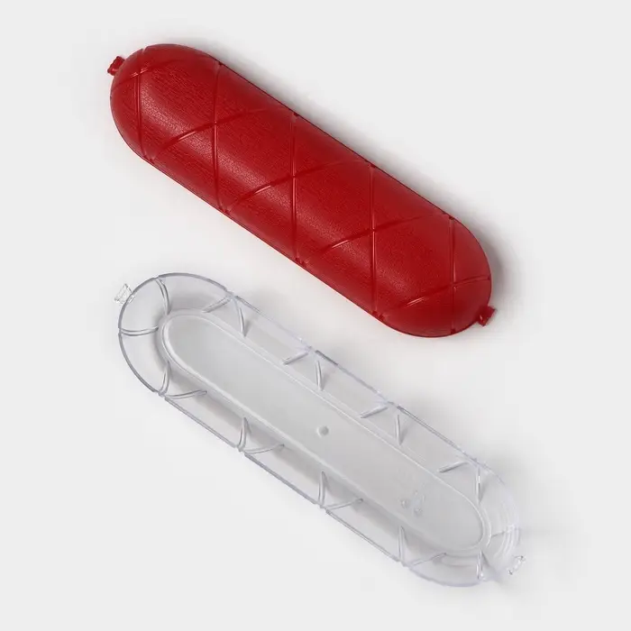 Контейнер для хранения колбасы, пластик, 25.8&times;7&times;7 см, красный