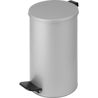 Ведро мусорное с педалью круглое 10 л серый металлик, 200 ммx310 мм