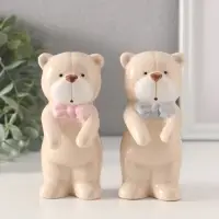 Фигурка керамика &laquo;Медвежонок с бантом&raquo;, 3&times;5.5&times;10.8 см, МИКС