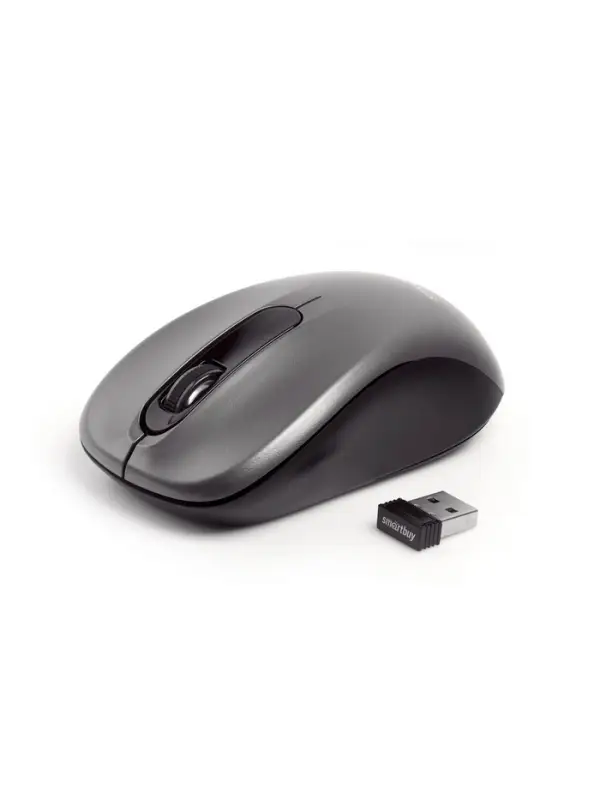 Мышь беспроводная Smartbuy ONE 378, 3 кнопки, 1600 dpi, USB, от батарейки 1хАА, серая