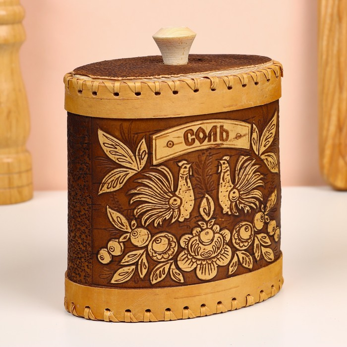 Туес для специй «Птицы», соль, 15х9х14 см Туес для специй «Птицы», соль, 15х9х14 см