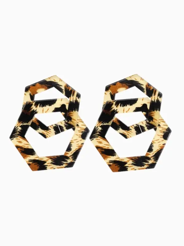 Серьги пластик &laquo;Танзания&raquo;, бесконечность леопард, цветные