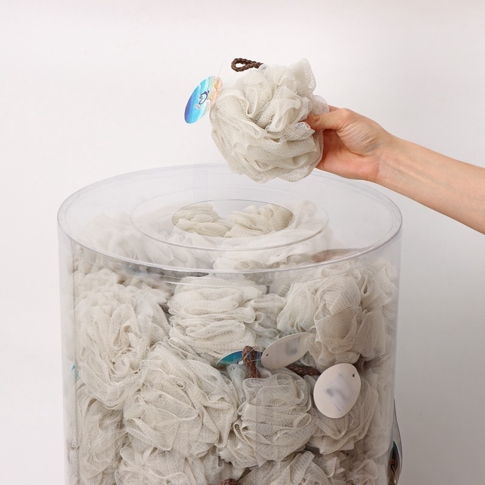 Мочалка для тела Доляна «Нежность», 50 гр, тубус в подарок, цвет МИКС Мочалка для тела Доляна «Нежность», 50 гр, тубус в подарок, цвет МИКС