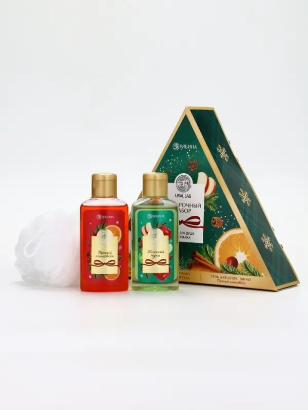 URAL LAB Арома Саунд Набор два геля для душа, 2х100 и мочалка для тела, яблоко и глинтвейн URAL LAB Арома Саунд Набор два геля для душа, 2х100 и мочалка для тела, яблоко и глинтвейн