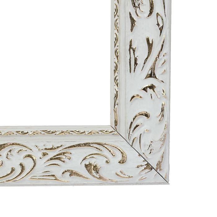 Рама для картин (зеркал) 40 х 40 х 4 см, дерево Рама для картин (зеркал) 40 х 40 х 4 см, дерево "Версаль", бело-золотая