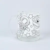 Кружка для росписи  + игрушка  "Космос" (краска в наборе)