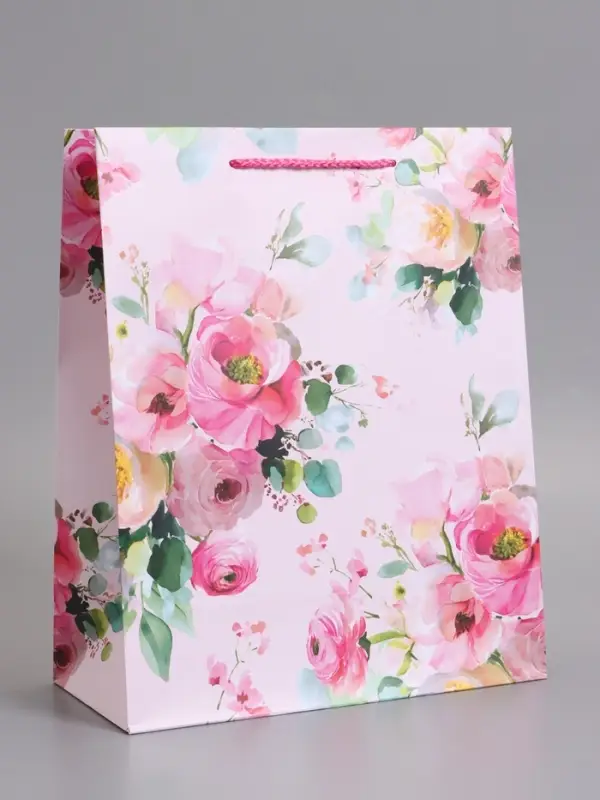 Пакет подарочный ламинированный "Комплимент" 26 х 12 х 32 см