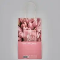 Пакет подарочный крафт «С 8 марта», 12 × 21 × 9 см