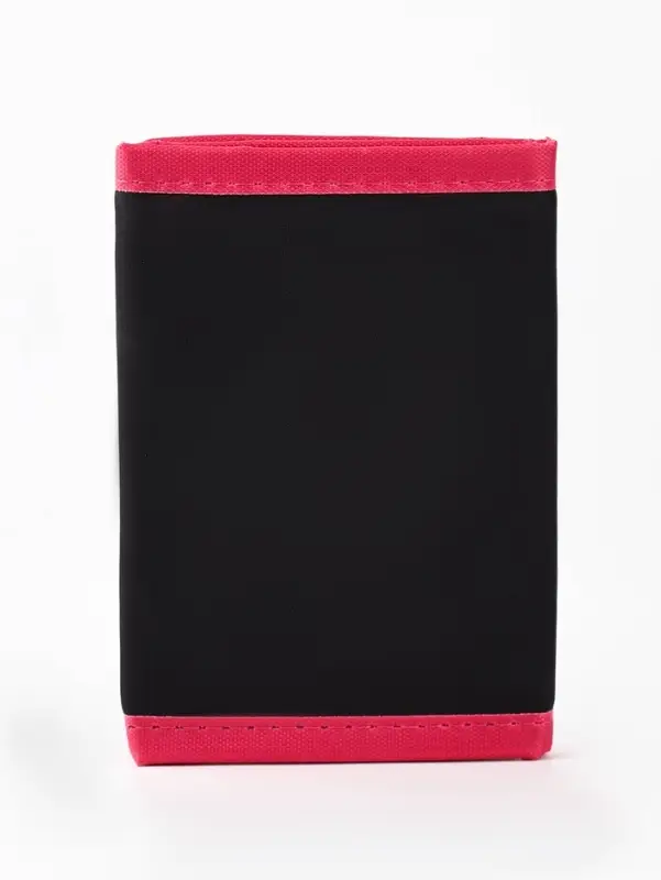 Кошелёк детский на липучке &laquo;Девочка с розовыми волосами&raquo;, чёрный