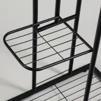 Подставка для цветов Greengo, 4 полки, 43&times;22&times;82 см, напольная, металл, чёрная